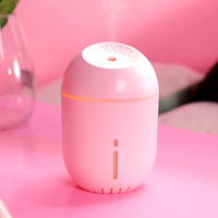 350ml Portable USB Round Belly Humidifier with Night Light for Car Home Office