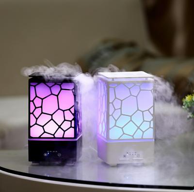 Water Cube Aroma Oil Diffuser Ultrasonic Atomization  with Changing & Night Light